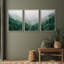 «Fog and Mist Mountain Forest Valley Nature Wilderness», reproduction sur toile 3 pièces-90847337-90847339