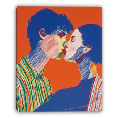 Electric Kiss Wrapped Canvas Wall Art