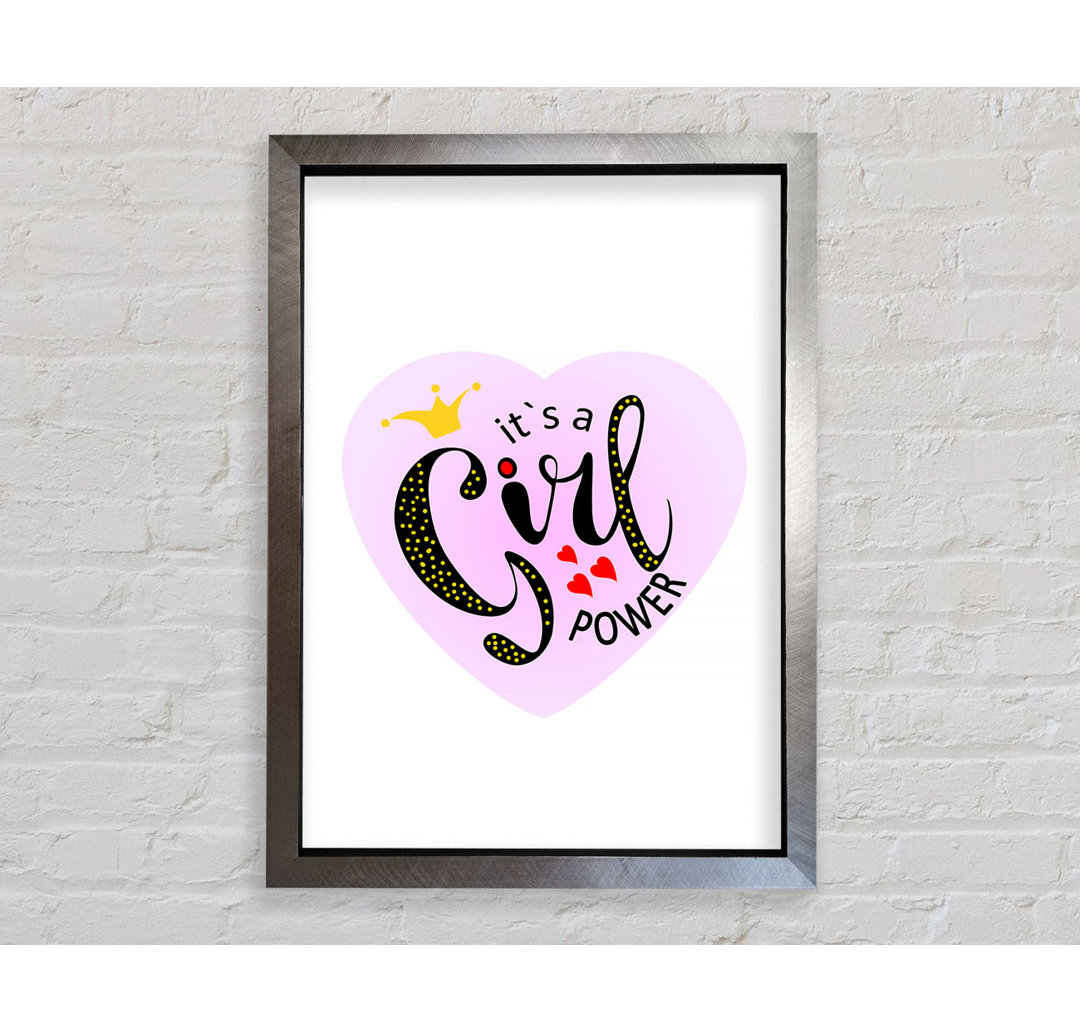 It's A Girl Power - Einzelbildrahmen Typografie