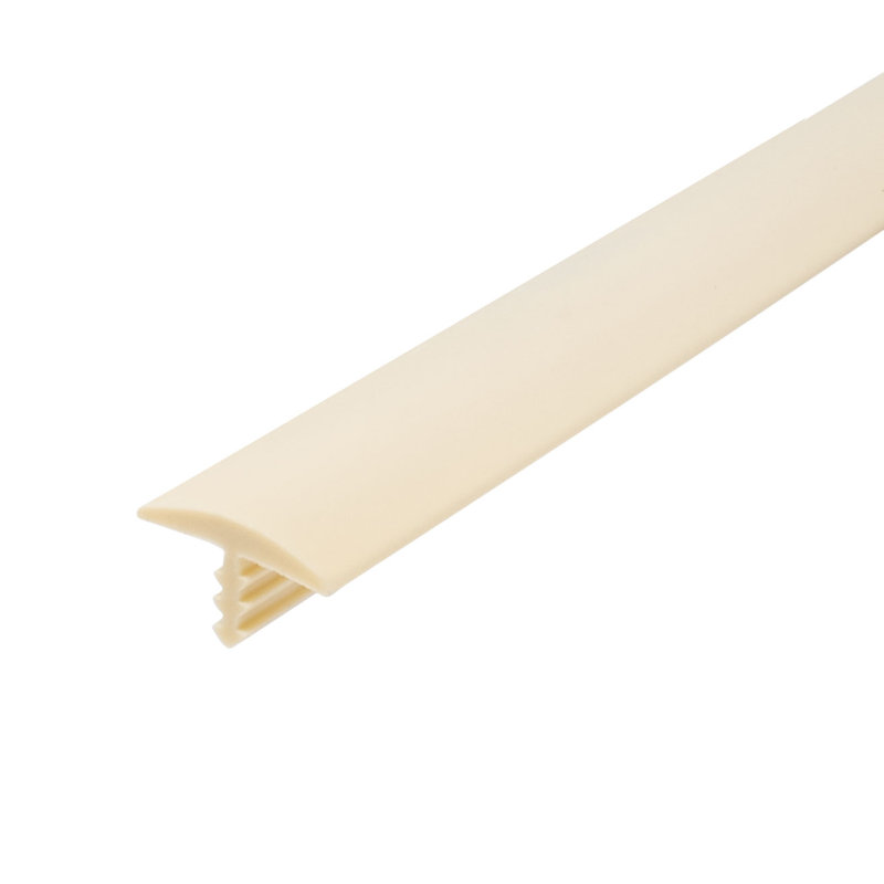 Plastique moulé en T de 0,5625 po d'épaisseur x 0,5625 po de largeur x 3 000 po de longueur, Amande