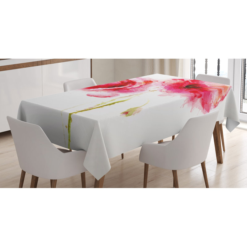 Flower Tablecloth, 84" L x 60" W
