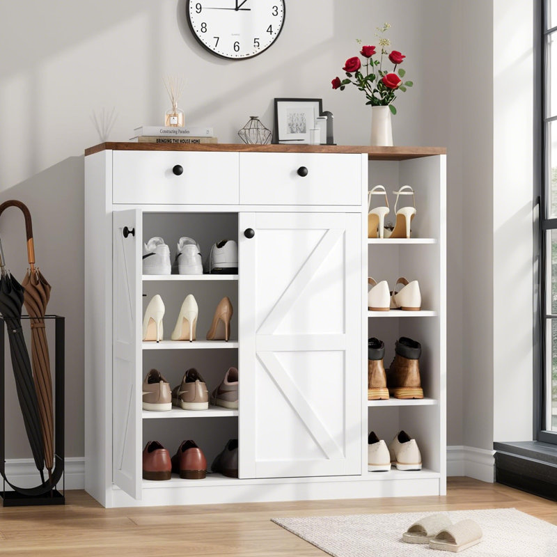 Shoe Storage Cabinet, White
