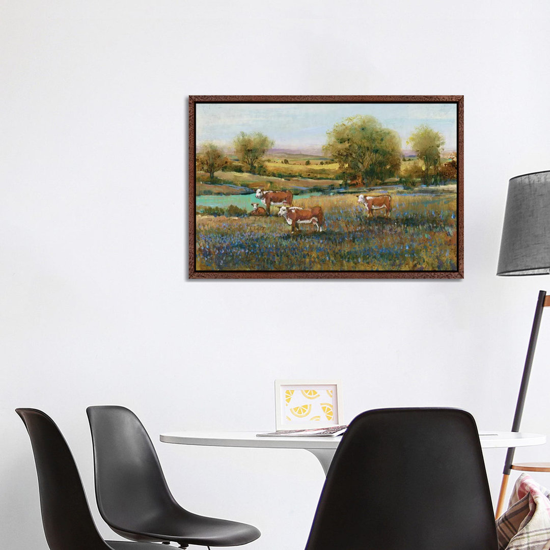 Field Of Cattle II von Tim OToole - Galerie-umwickelte Leinwand Giclée auf Leinwand