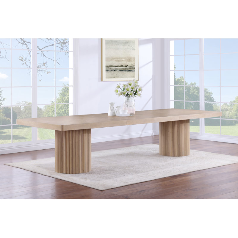 Belinda Rectangular 96'' L x 48'' W Dining Table, Oak