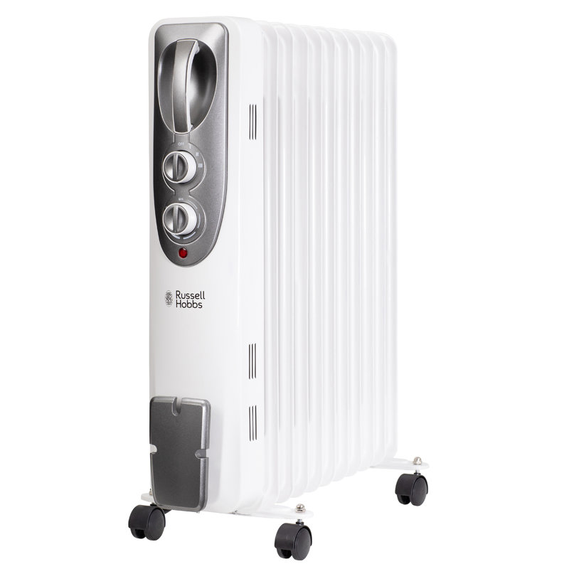Russell Hobbs RHOFR1106B 2.5kW 11-fin Oil Filled Radiator in Black, White