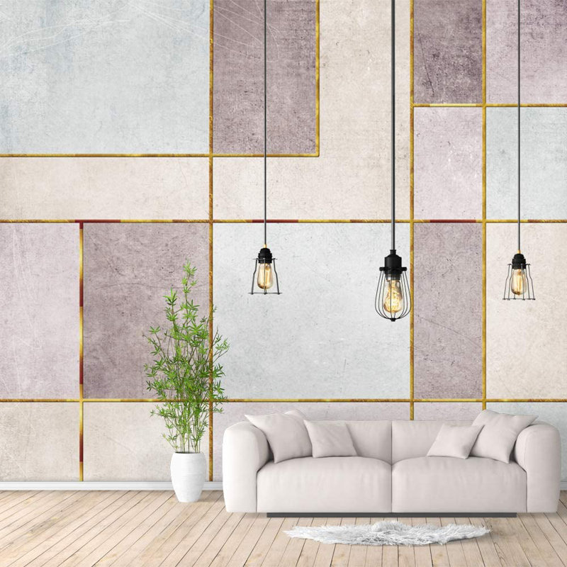 Panneau mural abstrait L 144 po x l 100 po, L 66 po x l 96 po
