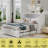 Modern Murphy Cabinet Bed,Foldable Platform Bed with Charging Station