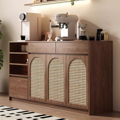 A Simple And Retro Wicker Sideboard