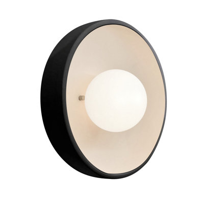 Single Light Ceramic Flush Mount Sconce