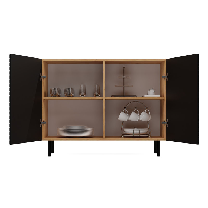 Bartett 2 -Door Accent Cabinet, Black