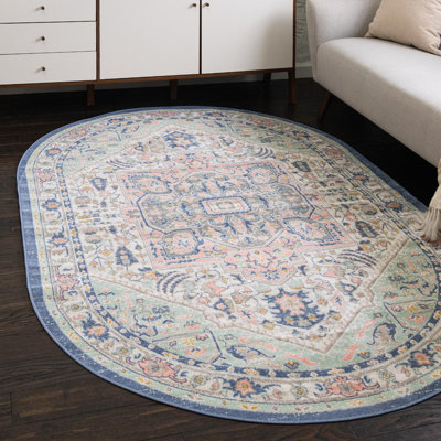 Orcon Oriental Green/Pink Area Rug