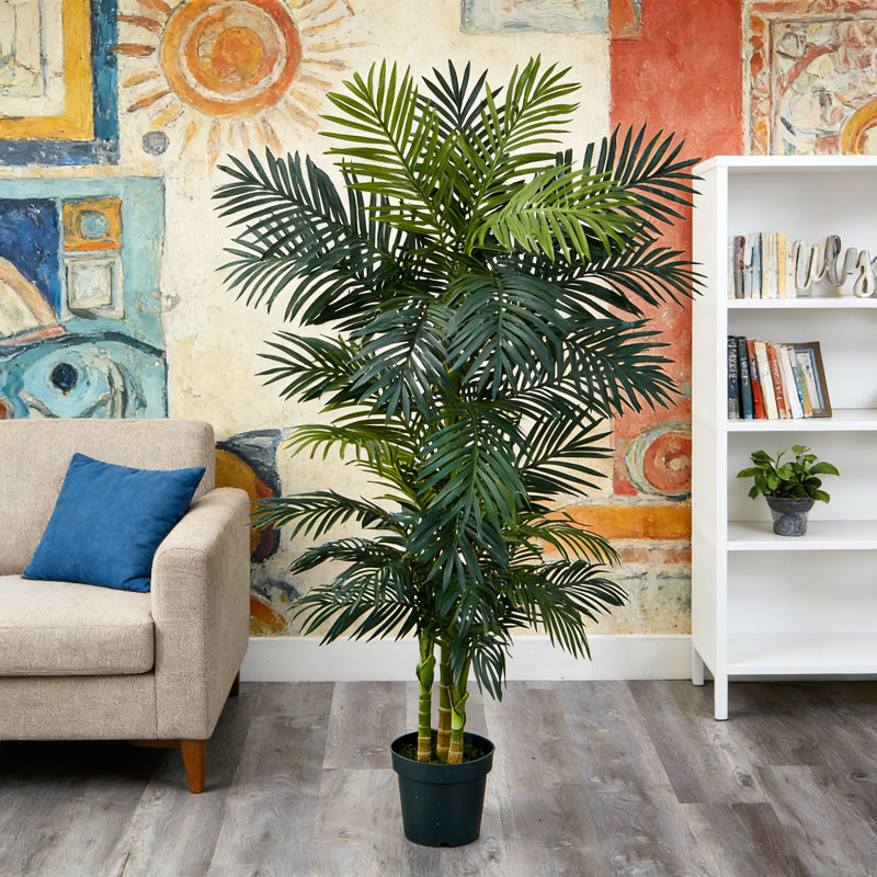 6.5Ft Artificial Golden Cane Palm Tree