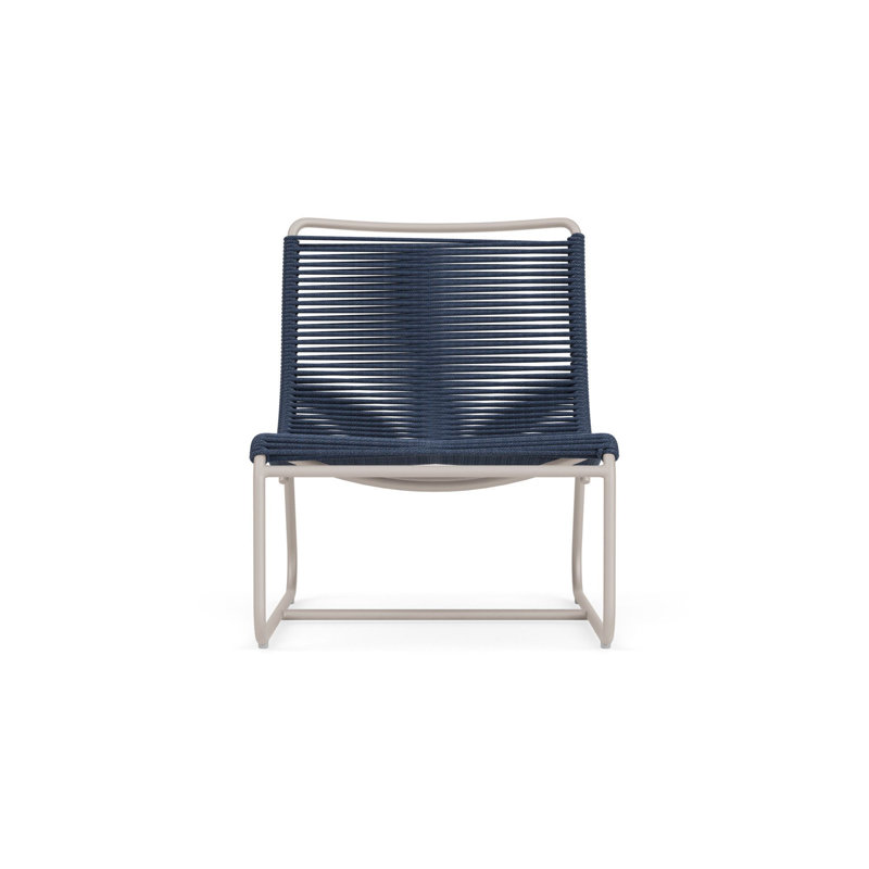 Walter Lamb Outdoor Lounge Chair, Dove Smooth/Marine