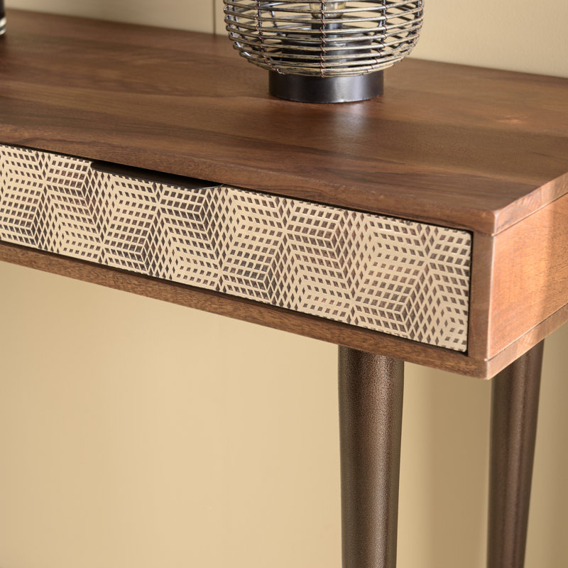 Alaila 110cm Solid Wood Console Table