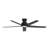 52'' Elvert Flush Mount Ceiling Fan with LED Lights Black-258302687