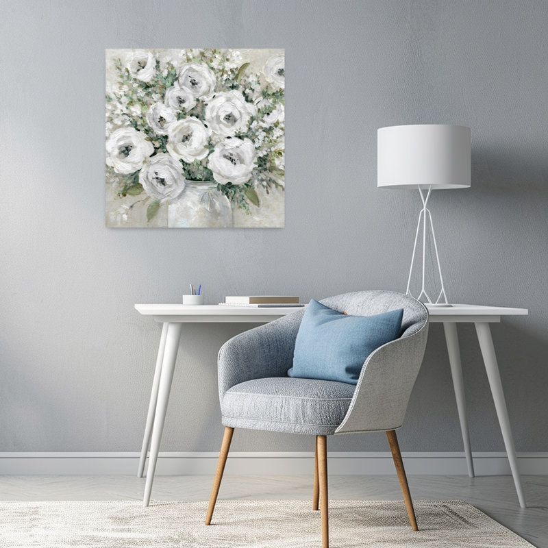 Art mural simple Simply Soft Flower, H 24 po x l 24 po