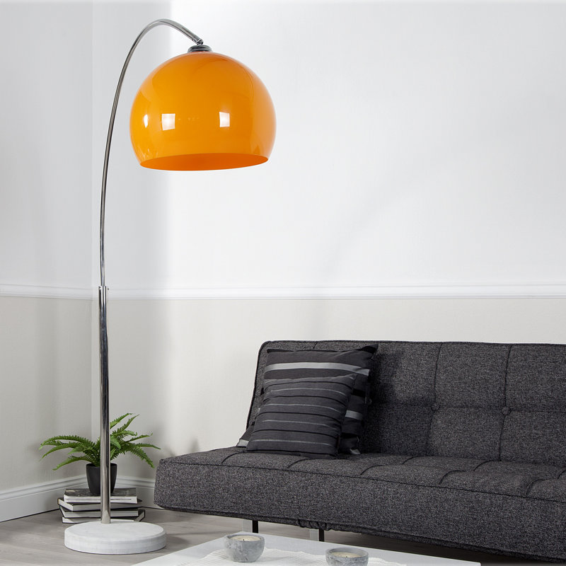 Ioanna 205cm Arched Floor Lamp, Orange