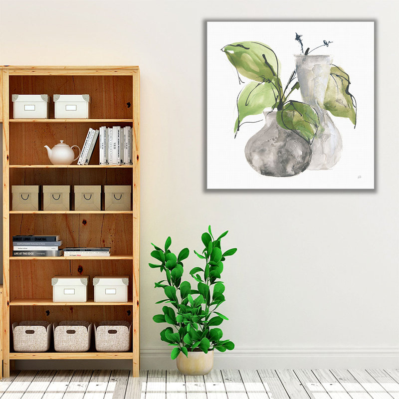 «Two Vases III», reproduction d'art sur toile, H 12 po x l 12 po