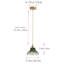1-Dark green dimmable glass iron pendant light-2109822270