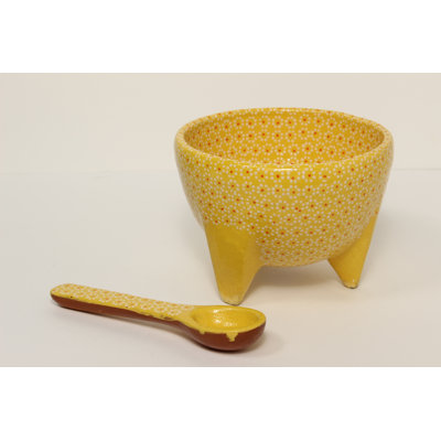 Bol en salsa en céramique 6 oz avec cuillère