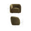 Fauteuil d'appoint Faye - Faux mohair vert foncé