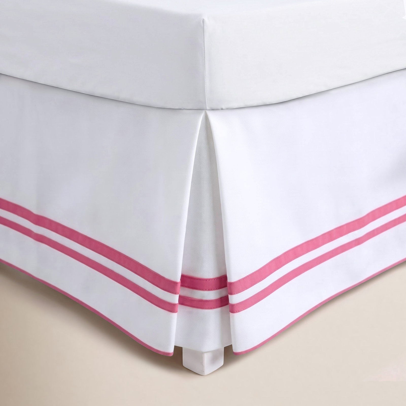 Caravella Crib Dust Ruffle, Hot Pink
