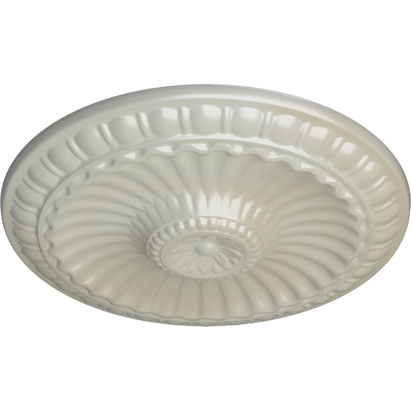 Médaillon de plafond H 11,25 po x l 11,25 po x P 0,875 po Linus, Bleu Flash