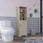 Armoire à linge brûlé, un tiroir, une armoire, plusieurs tablettes