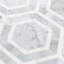 Nova 6" Hexagon Polished Marble Mosaic Tile-2061913714