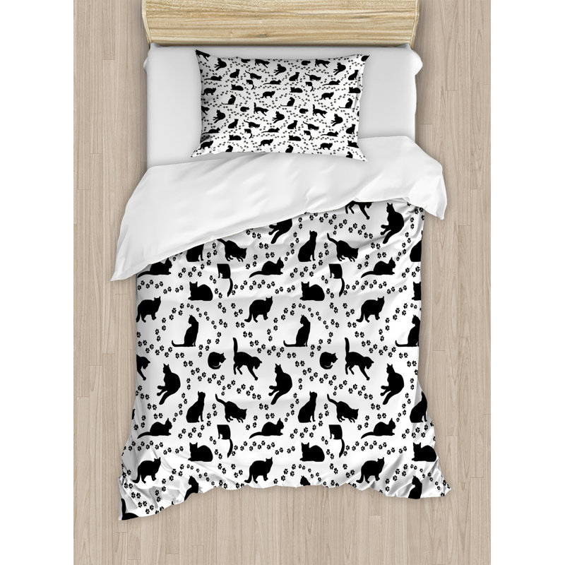 Modern & Contemporary Polyester Duvet Cover, Twin, Monochrome Balls Boys