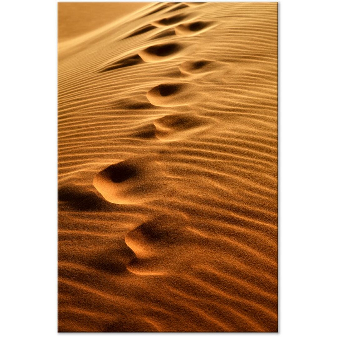 Leinwandbild Spuren auf dem Sand