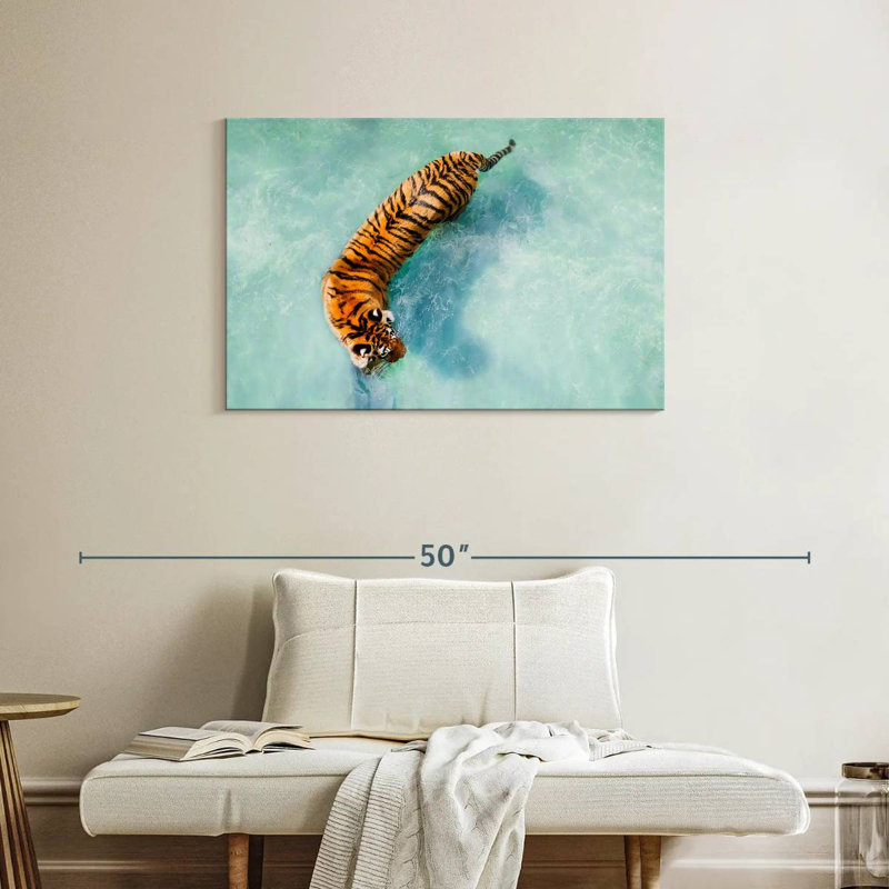 Brampt Pool Tiger, 24" H x 36" W
