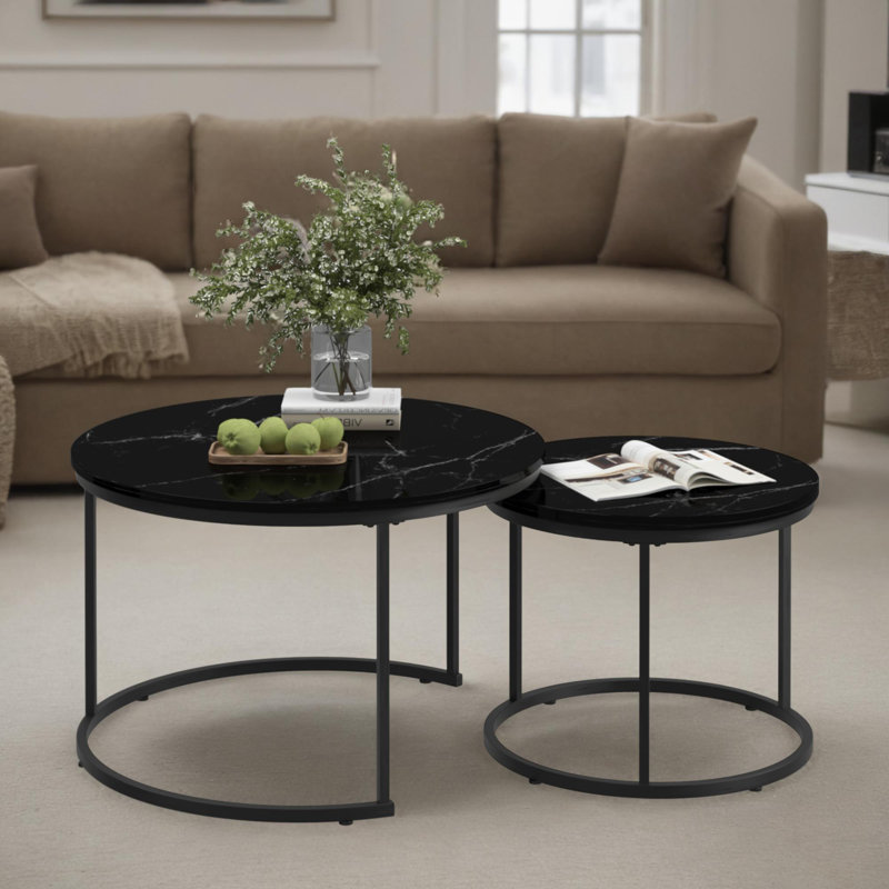 Table basse gigogne, Noir