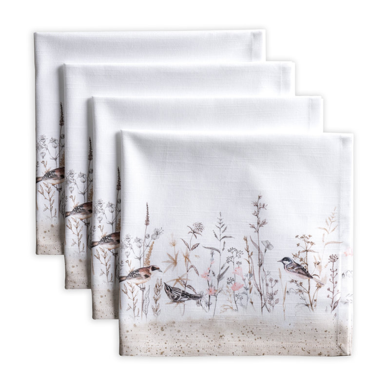 Cotton Floral Square Napkin