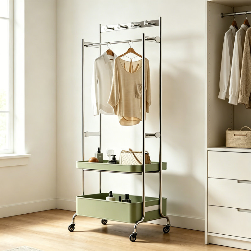 Modern Stainless Steel Hall Tree