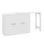 Lit simple escamotable avec bureau ajustable, lit escamotable avec coussin escamotable