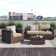 High-Density Polyethylene (HDPE) Wicker Fully Assembled 3 - Person Seating Group with Cushions
