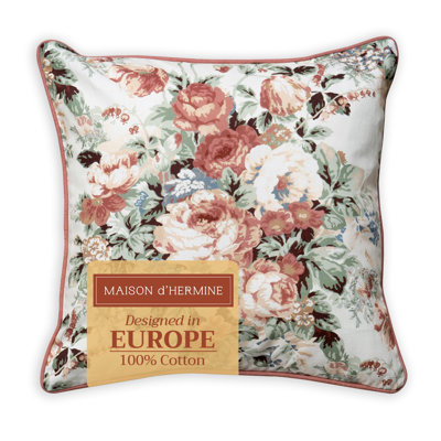 Maison d'Hermine Abbeville 100% Cotton Decorative Pillow cover - 20" x 20" - Pack of 1