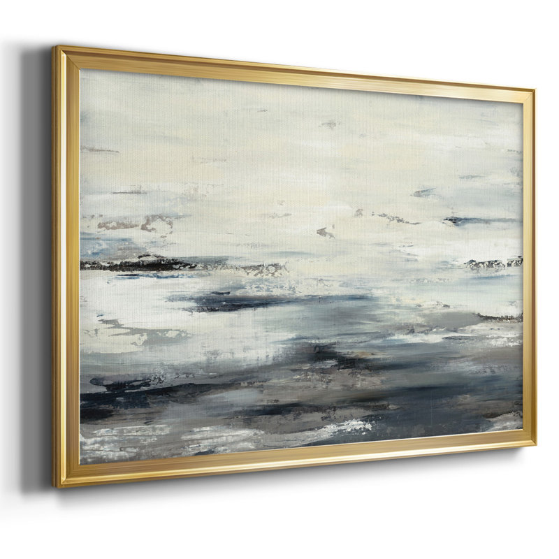 «On the Stormy Seas», toile tendue avec châssis, H 30 po x l 44 po x P 1,5 po, Or