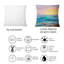 Rectangle, vagues bleues se brisant à la plage IV - Coussin décoratif imprimé nautique et côtier