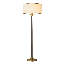 Lampe sur pied en laiton vieilli Clario