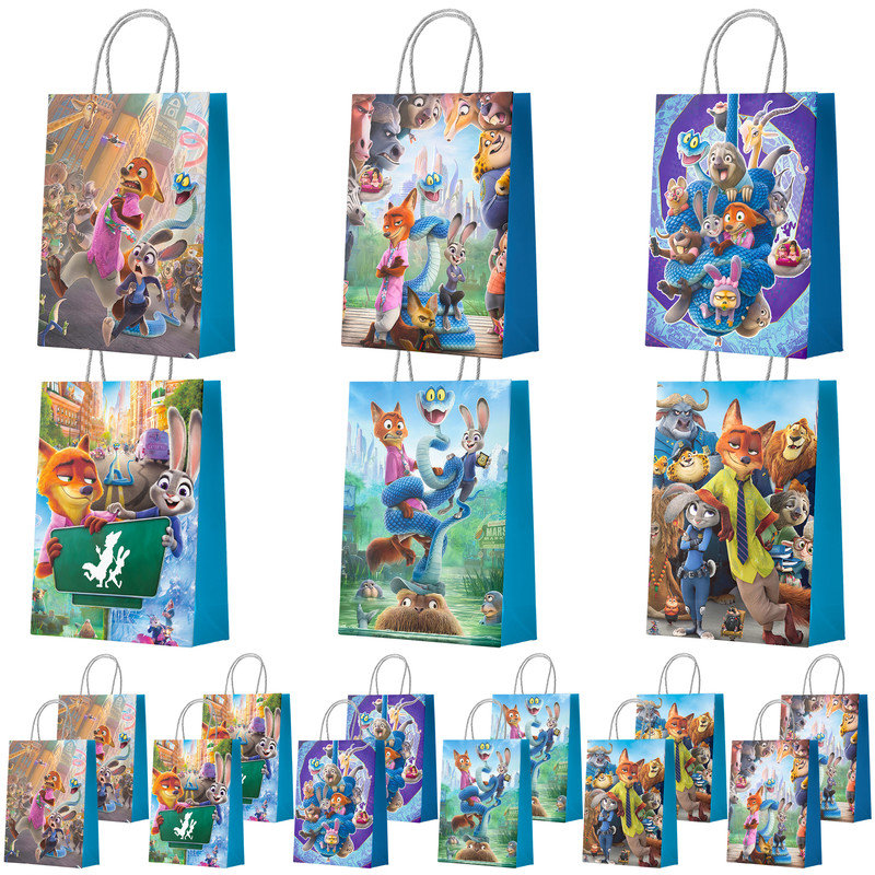 18Pcs Zootopia Party Bags,  Zootopia Gift Bags,Zootopia Goodie Bags