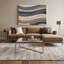 Art mural horizontal sur toile rayée gris pierre-936913972