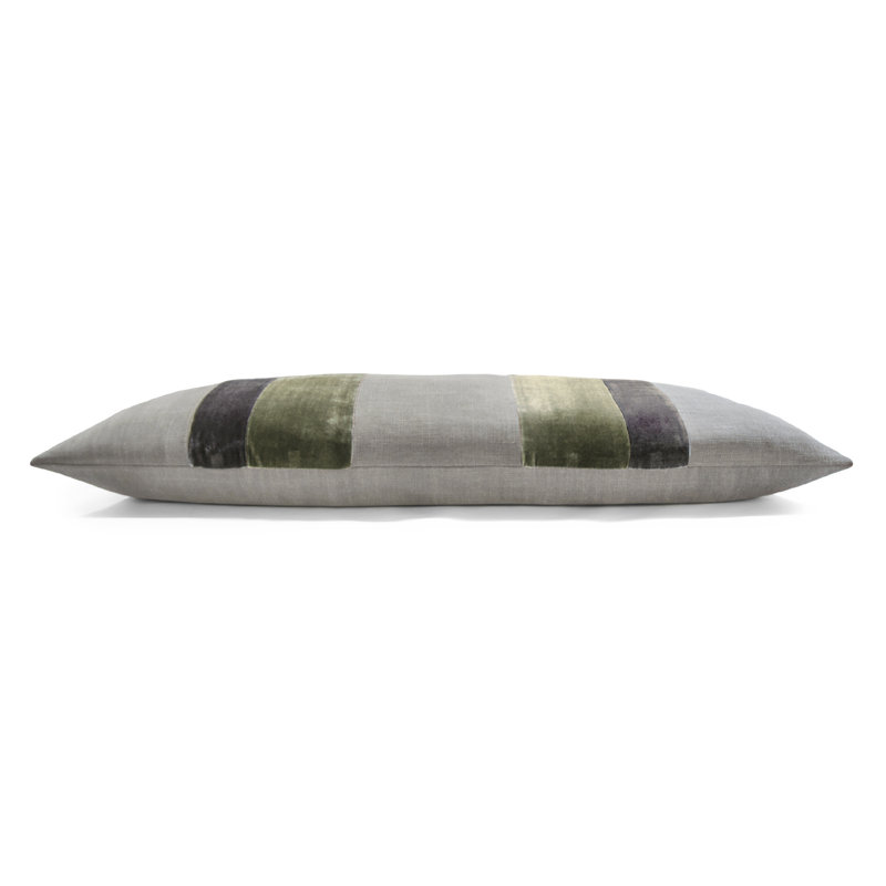 Stripe Lumbar Pillow Cover & Insert, Oregano, 16" x 36"
