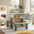 Berna 3-Piece Solid Pine Wood Corner Dining Set with L-Shaped Bench, Space-Saving Breakfast Nook Table Set for Kitchen, Dining Room, Café, Seats Up to 5-2090269230