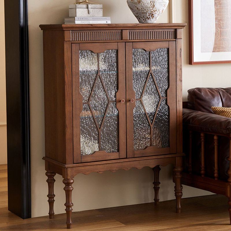 Modern Nut-Brown Solid Wood Sideboard