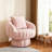 Upholstered Swivel Accent Chair Barrel Chair With Pillow (Set of 2)-1200575341