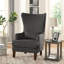 Fauteuil d'appoint à oreilles Iqubal Kori avec garniture cloutée-1158834410