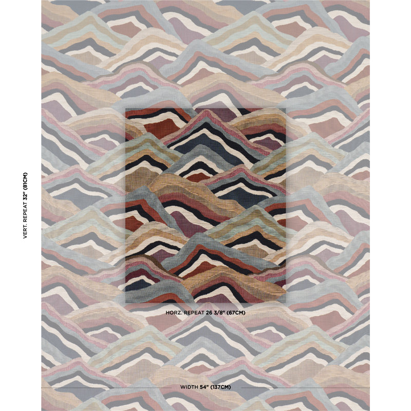 Tissu Avala Hills, Rouge