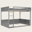 Grand lit superposé en bois avec tablettes intégrées, boîte de rangement, éclairage à DEL et station de charge USB, conception loft moderne et peu encombrante-1329782099